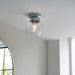 Endon 96138 Cheswick 1lt Flush Chrome plate & clear glass 10W LED E27 (Required) - westbasedirect.com