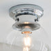 Endon 96138 Cheswick 1lt Flush Chrome plate & clear glass 10W LED E27 (Required) - westbasedirect.com