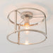 Endon 96150 Hopton 1lt Flush Bright nickel plate & clear glass 10W LED E27 (Required) - westbasedirect.com