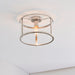 Endon 96150 Hopton 1lt Flush Bright nickel plate & clear glass 10W LED E27 (Required) - westbasedirect.com