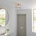 Endon 96150 Hopton 1lt Flush Bright nickel plate & clear glass 10W LED E27 (Required) - westbasedirect.com