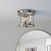 Endon 96153 Hampworth 3lt Flush Bright nickel plate & clear glass 3 x 6W LED E14 (Required) - westbasedirect.com