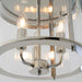 Endon 96153 Hampworth 3lt Flush Bright nickel plate & clear glass 3 x 6W LED E14 (Required) - westbasedirect.com