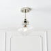 Endon 96169 Addington 1lt Semi flush Bright nickel plate & clear ribbed glass 10W LED E27 (Required) - westbasedirect.com