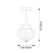 Endon 96169 Addington 1lt Semi flush Bright nickel plate & clear ribbed glass 10W LED E27 (Required) - westbasedirect.com