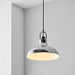 Endon 96175 Crofton 1lt Pendant Bright nickel plate 10W LED E27 (Required) - westbasedirect.com