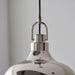 Endon 96175 Crofton 1lt Pendant Bright nickel plate 10W LED E27 (Required) - westbasedirect.com