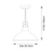 Endon 96175 Crofton 1lt Pendant Bright nickel plate 10W LED E27 (Required) - westbasedirect.com