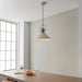 Endon 96178 Brampton 1lt Pendant Bright nickel plate & gloss white 10W LED E27 (Required) - westbasedirect.com