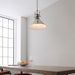 Endon 96178 Brampton 1lt Pendant Bright nickel plate & gloss white 10W LED E27 (Required) - westbasedirect.com