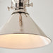 Endon 96178 Brampton 1lt Pendant Bright nickel plate & gloss white 10W LED E27 (Required) - westbasedirect.com