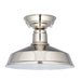 Endon 96181 Darton 1lt Semi flush Bright nickel plate 10W LED E27 (Required) - westbasedirect.com