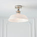 Endon 96183 Barford 1lt Semi flush Bright nickel plate & gloss opal glass 10W LED E27 (Required) - westbasedirect.com