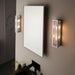 Endon 96220 Newham 2lt Wall Chrome plate & clear ribbed glass 2 x 3W LED G9 (Required) - westbasedirect.com