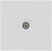 BG 962 White Square Edge Isolated TV Aerial Socket - Grey Insert - westbasedirect.com