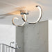 Endon 96434 Astral 1lt Semi flush Chrome plate & white silicone 16.5W LED (SMD 2835) Warm White - westbasedirect.com