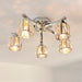 Endon 96454 Ria 5lt Semi flush Chrome plate & clear crystal glass 5 x 3W LED G9 (Required) - westbasedirect.com