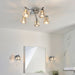 Endon 96454 Ria 5lt Semi flush Chrome plate & clear crystal glass 5 x 3W LED G9 (Required) - westbasedirect.com