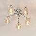 Endon 96454 Ria 5lt Semi flush Chrome plate & clear crystal glass 5 x 3W LED G9 (Required) - westbasedirect.com