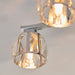 Endon 96454 Ria 5lt Semi flush Chrome plate & clear crystal glass 5 x 3W LED G9 (Required) - westbasedirect.com