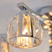 Endon 96454 Ria 5lt Semi flush Chrome plate & clear crystal glass 5 x 3W LED G9 (Required) - westbasedirect.com