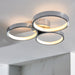 Endon 96473 Radius 3lt Semi flush Chrome plate & white silicone 3 x 10W LED (SMD 2835) Warm White - westbasedirect.com