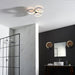 Endon 96473 Radius 3lt Semi flush Chrome plate & white silicone 3 x 10W LED (SMD 2835) Warm White - westbasedirect.com