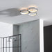 Endon 96473 Radius 3lt Semi flush Chrome plate & white silicone 3 x 10W LED (SMD 2835) Warm White - westbasedirect.com