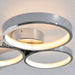 Endon 96473 Radius 3lt Semi flush Chrome plate & white silicone 3 x 10W LED (SMD 2835) Warm White - westbasedirect.com