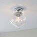 Endon 96489 Cheston 1lt Flush Chrome plate & clear ribbed glass 10W LED E27 (Required) - westbasedirect.com