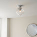 Endon 96489 Cheston 1lt Flush Chrome plate & clear ribbed glass 10W LED E27 (Required) - westbasedirect.com