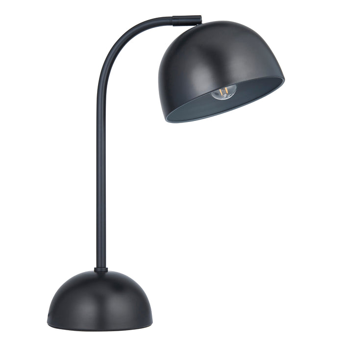 Endon 96598 Brodey 1lt Table Matt black paint 7W LED E14 (Required) - westbasedirect.com