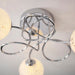 Endon 96641 Delos 3lt Semi flush Chrome plate & white confetti glass 3 x 3W LED G9 (Required) - westbasedirect.com