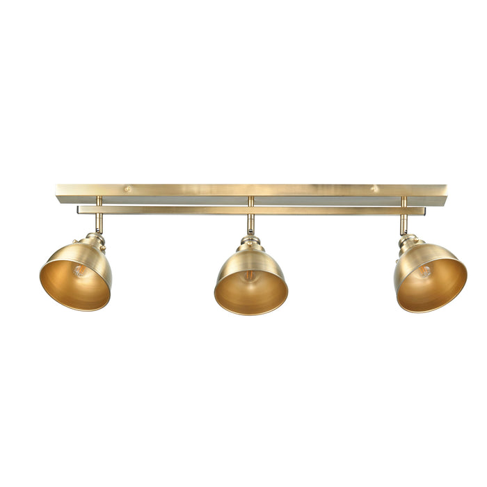 Endon 96801 Wyatt 3lt Spot Antique brass plate 3 x 7W LED E14 (Required) - westbasedirect.com