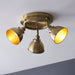 Endon 96802 Wyatt 3lt Spot Antique brass plate 3 x 7W LED E14 (Required) - westbasedirect.com