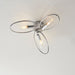 Endon 96833 Amari 3lt Semi flush Chrome plate & clear glass 3 x 6W LED E14 (Required) - westbasedirect.com