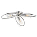 Endon 96833 Amari 3lt Semi flush Chrome plate & clear glass 3 x 6W LED E14 (Required) - westbasedirect.com