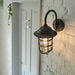 Endon 96907 Port 1lt Wall Textured black & clear glass 10W LED E27 (Required) - westbasedirect.com