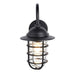 Endon 96907 Port 1lt Wall Textured black & clear glass 10W LED E27 (Required) - westbasedirect.com