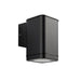 Endon 96910 Milton 1lt Wall Textured black & clear glass 7W LED GU10 (Required) - westbasedirect.com