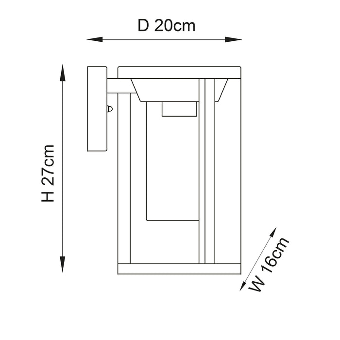 Endon 96916 Braden 1lt Wall Textured black & white pc 10W LED E27 (Required) - westbasedirect.com