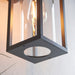 Endon 96917 Hamden 1lt Wall Textured black & clear glass 10W LED E27 (Required) - westbasedirect.com