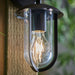 Endon 96922 Quinn 1lt Wall Textured black & clear pc 10W LED E27 (Required) - westbasedirect.com