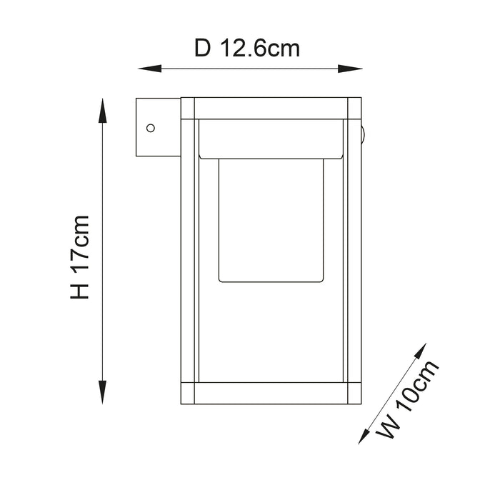 Endon 96928 Hallam 1lt Wall Textured black & white pc 2.7W LED (SMD 3528) Warm White - westbasedirect.com