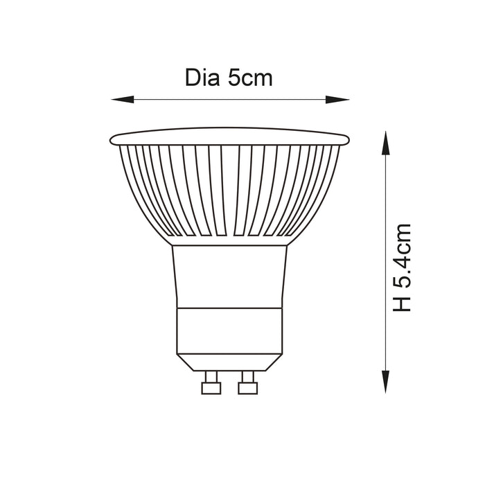 Endon 97114 GU10 LED SMD 1lt Accessory Matt white plastic & clear prismatic 7W LED GU10 Cool White - westbasedirect.com