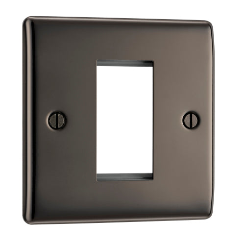 BG NBNEMS1 Nexus Metal Single Euro Module Faceplate - Black Nickel ...