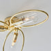 Endon 97228 Amari 3lt Semi flush Polished brass plate & clear glass 3 x 6W LED E14 (Required) - westbasedirect.com