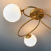 Endon 97234 Ellipse 3lt Semi flush Satin brass plate & matt opal glass 3 x 3W LED G9 (Required) - westbasedirect.com