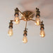 Endon 97244 Hal 5lt Semi flush Antique brass plate 5 x 10W LED E27 (Required) - westbasedirect.com