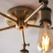 Endon 97244 Hal 5lt Semi flush Antique brass plate 5 x 10W LED E27 (Required) - westbasedirect.com